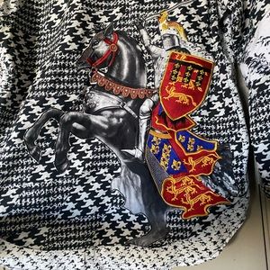 Robert Graham limited edition.Button down with medieval man riding a horse